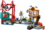 Seaside Harbor with Cargo Ship