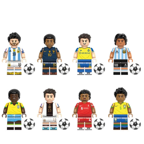 Soccer Player Minifigures Set