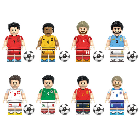 Soccer Player Minifigures Set