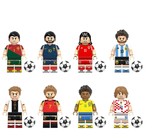 Soccer Player Minifigures Set