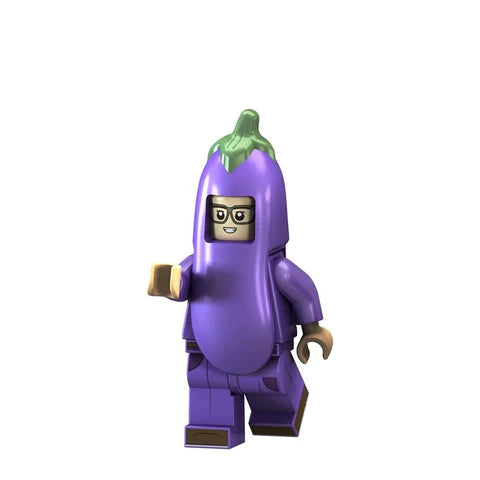 Eggplant Mascot Minifigure