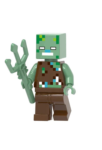 Minecraft Drowned Player Minifigure