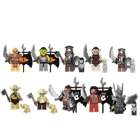 Orcs Uruk-Hai Goblin Minifigures Set