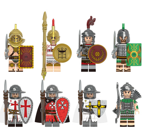 Various Warrior Minifigures Set