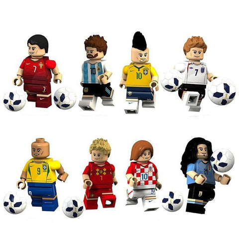 Soccer Player Minifigures Set