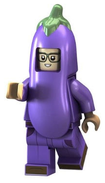 Mr. Eggplant Minifigure